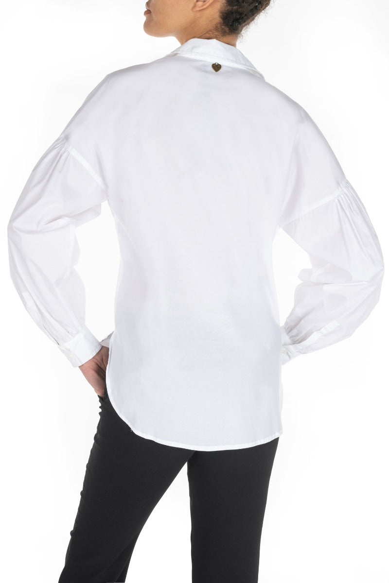 TWINSET Weißes optisches Intreccio-Hemd