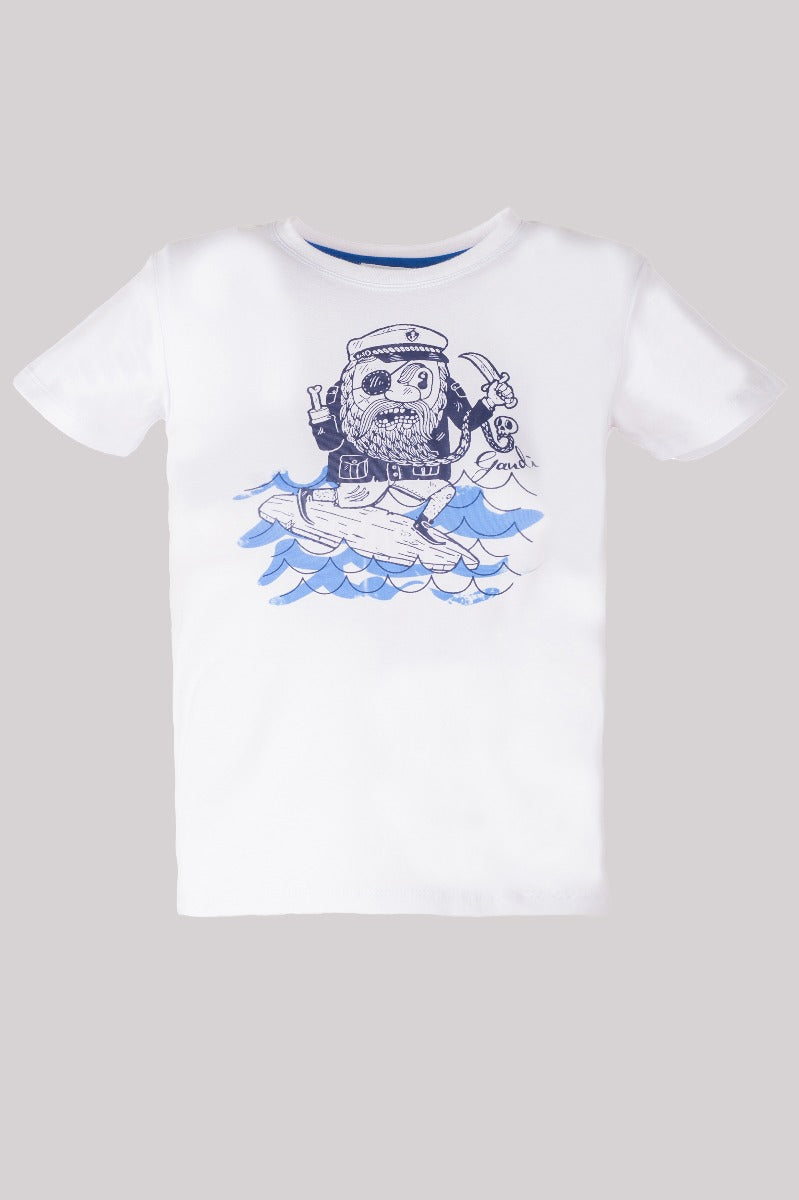 GAUDI' KIDS T-Shirt mit Weiße Matrosen-Print