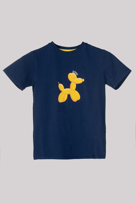 Gaudì Kinder Blaues T-Shirt mit Hundedruck