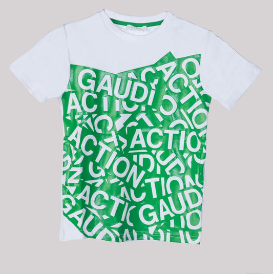 GAUDI' KIDS T-Shirt mit Stampa Logo All-Over